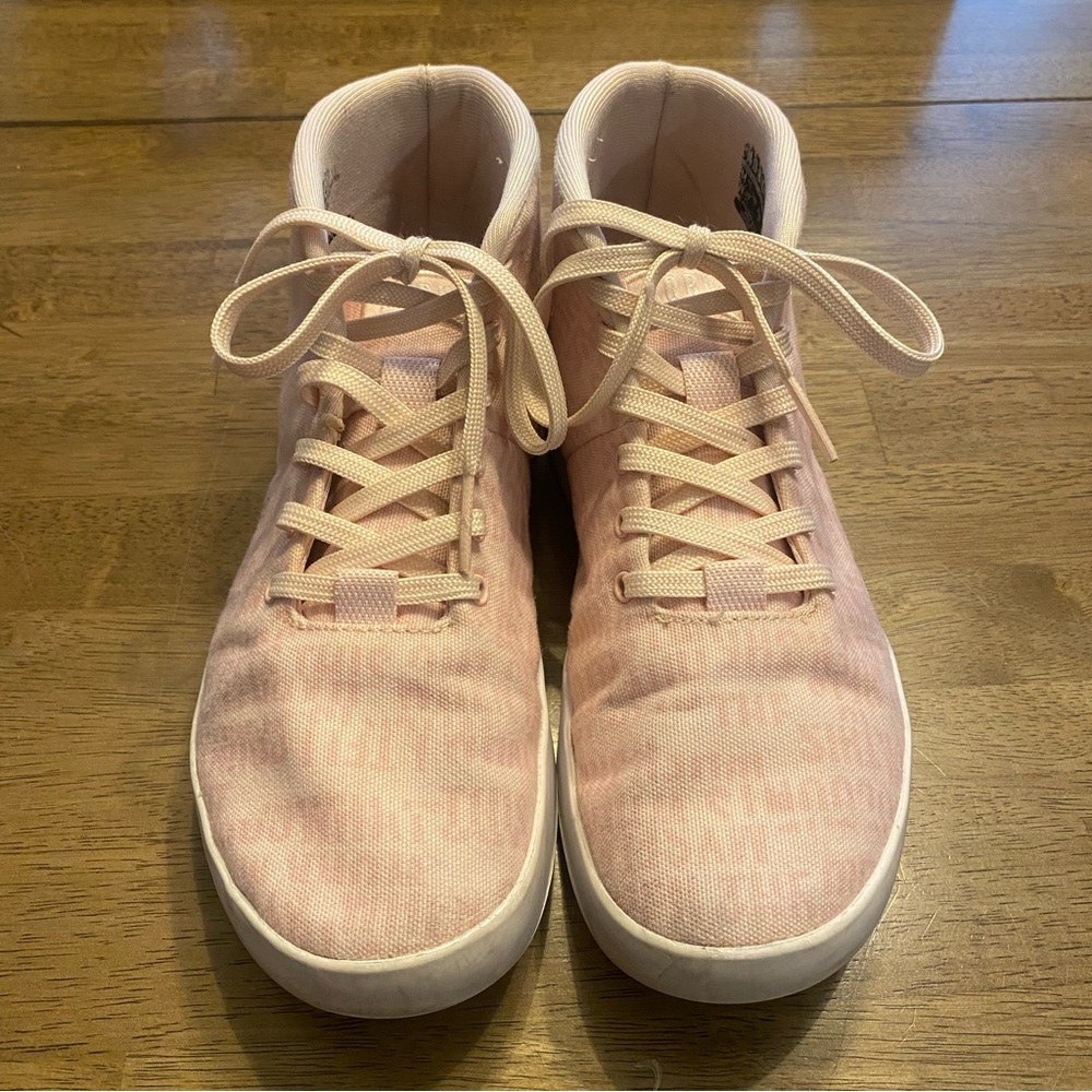 Nobull pink pastel canvas hightop sneakers size 8.5 women men 7